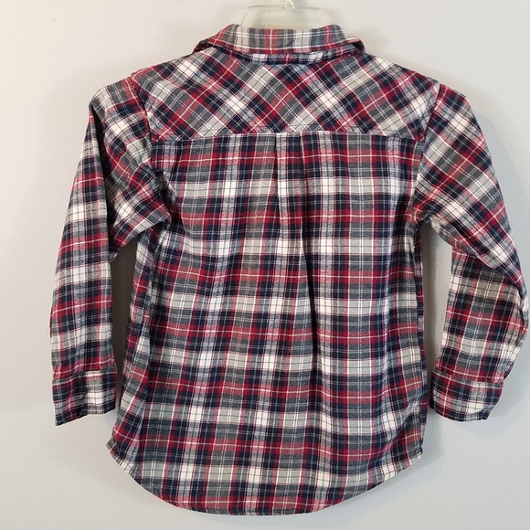 Boys Gymboree Plaid Flannel Button Up Shirt S 5-6 - Picture 2 of 2